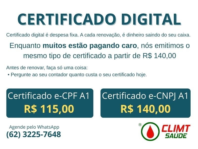 Você sabe quanto está pagando hoje no seu certificado digital?