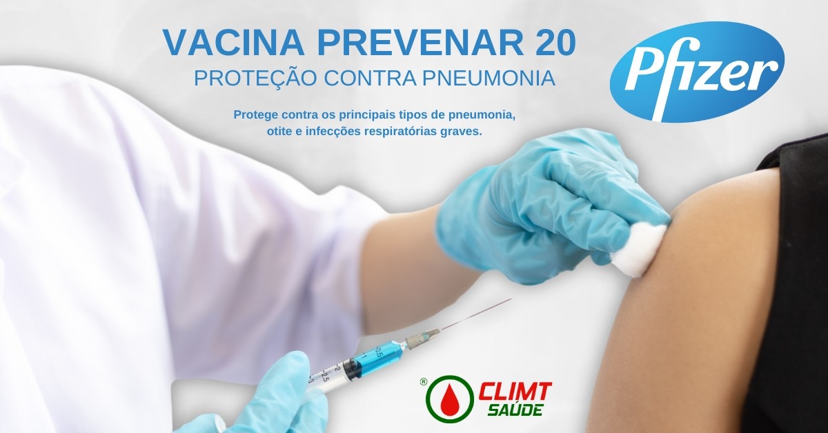 Vacina Prevenar 20 em Goiânia – proteção ampliada contra pneumonia para quem não pode correr risco