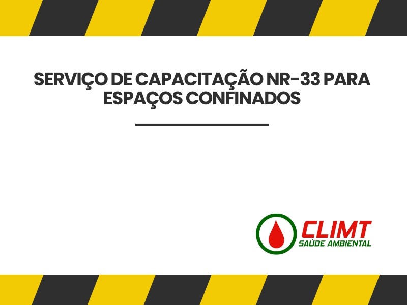 Serviço de Capacitação NR-33 para Espaços Confinados em Goiânia