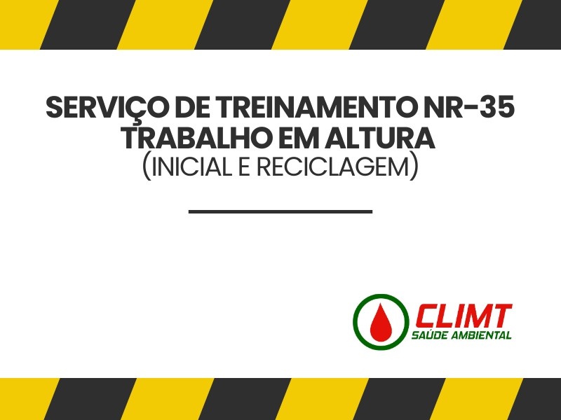 Serviço de Treinamento NR-35 – Trabalho em Altura (inicial e reciclagem) em Goiânia