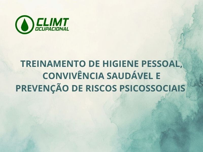 Treinamento de Higiene Pessoal, Convivência Saudável e Prevenção de Riscos Psicossociais em Goiânia