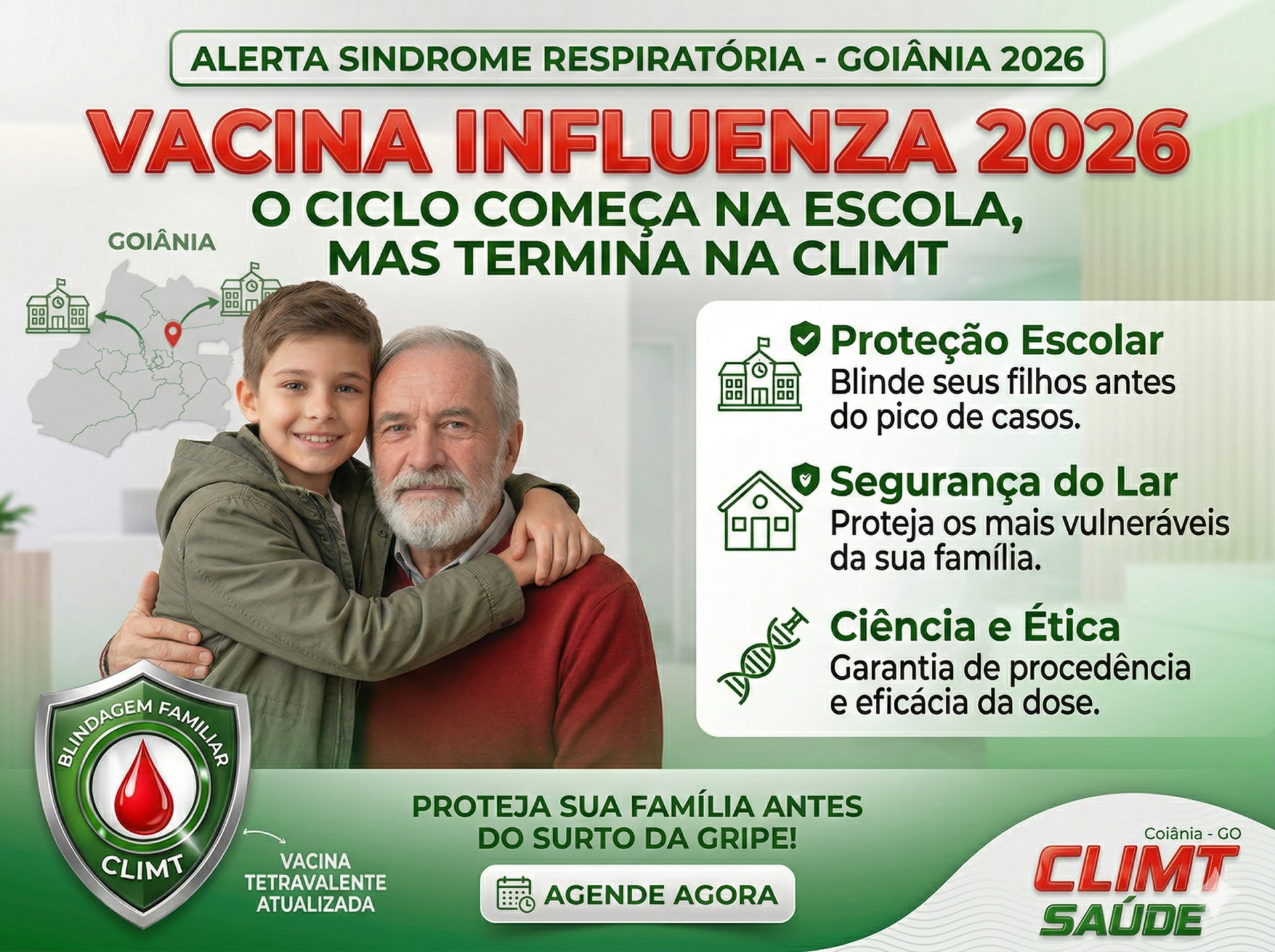 Vacina Tetravalente contra Influenza 2026 em Goiânia