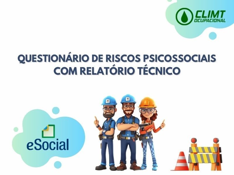 Questionário de Riscos Psicossociais com Relatório Técnico em Goiânia