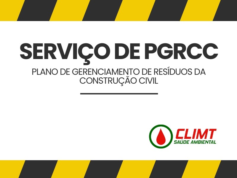 Serviço de PGRCC - Plano de Gerenciamento de Resíduos da Construção Civil em Goiânia