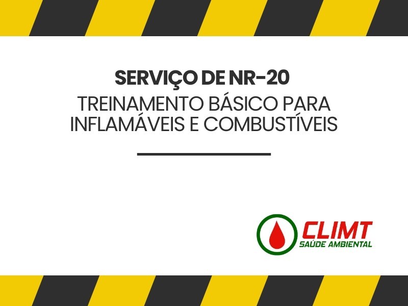 Treinamento Básico para Inflamáveis e Combustíveis NR 20 em Goiânia