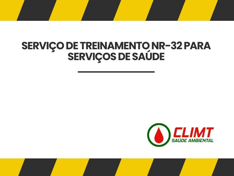 Treinamento para Saúde NR 32 em Goiânia